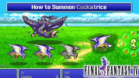 Cockatrice Monster Summon Farming Rydia Siren Final Fantasy IV