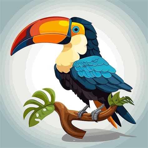 Illustration De Loiseau Toucan Forêt Tropicale Beau Personnage Toucan