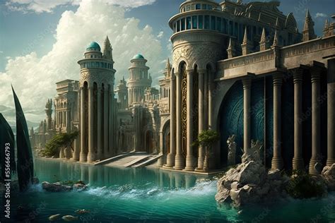 lost city  atlantis ancient city beautiful architecture