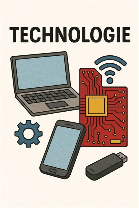 Page De Garde Technologie Simple Et Originale à Imprimer Pour élèves