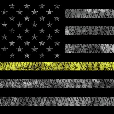 Dispatcher Thin Yellow Line Flag Digital Art By Jared Davies Fine Art