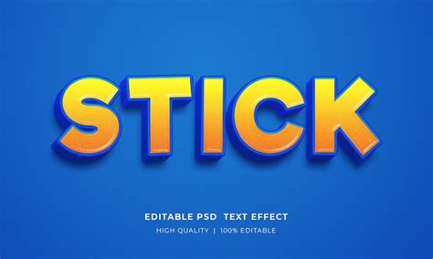 Premium Psd Stick Editable Text Style Effect Mockup Template