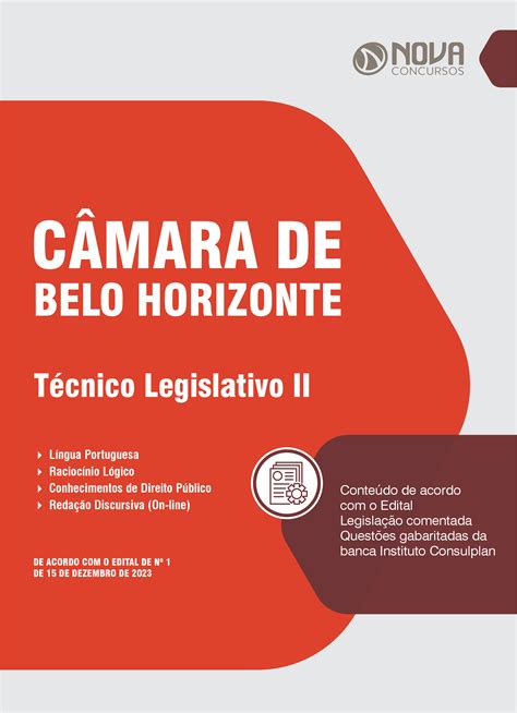 Apostila Câmara de Belo Horizonte MG 2024 Técnico Legislativo II