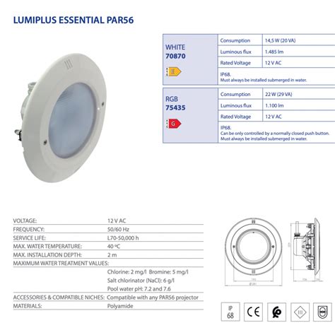 Proyector Led Lumiplus Essential PAR56 Astralpool Piscina Y Spa