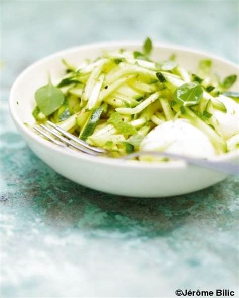 Salade De Courgettes Crues Au Citron Vert Pour Personnes Recettes