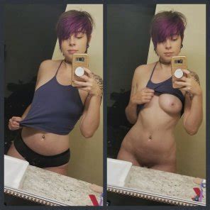 Purple hair and boobs f ðŸŠ Porn Pic
