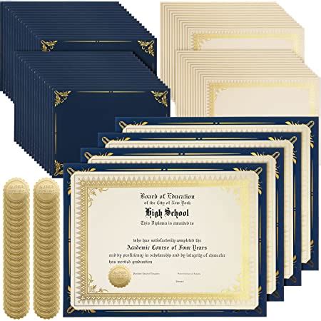 Amazon Kosiz 300 Pcs Certificate Kit Includes 100 Single Sided