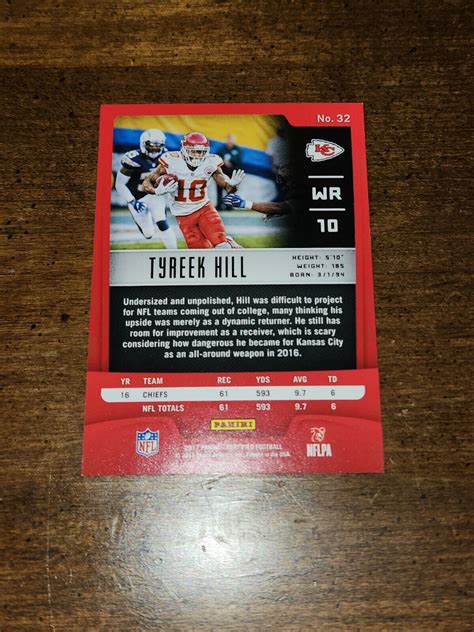 Panini Certified Mirror Gold Tyreek Hill F For Sale