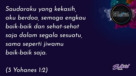 Ayat Renungan Mingguan 3 Yohanes 1 2 God S Beloved Church