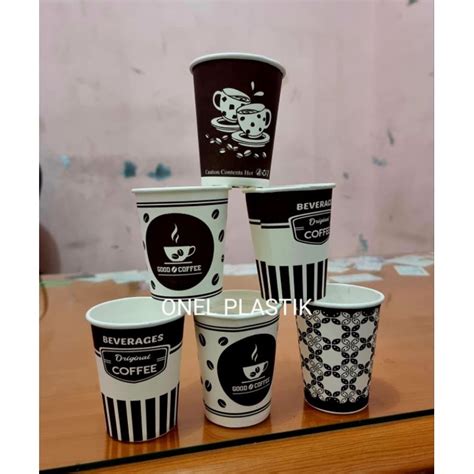 Jual Hot Paper Cup Motif Gelas Kertas Motif 8 9 Oz Tanpa Tutup 50 Pcs Shopee Indonesia