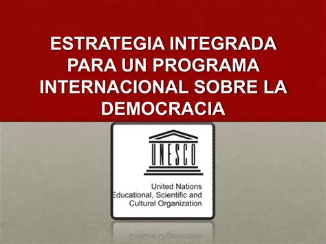 Estrategia Para Un Programa Sobre La Democracia Ppt