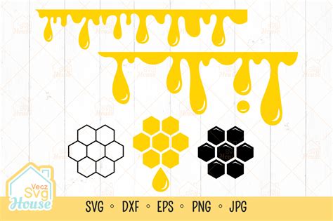 Honey Dripping Border Graphic By Veczsvghouse Creative Fabrica