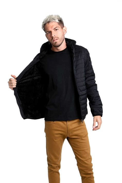 CAMPERA HOMBRE IMPORTADA PUFFER CON PELUCHE ADENTRO Casa Gini Mayorista