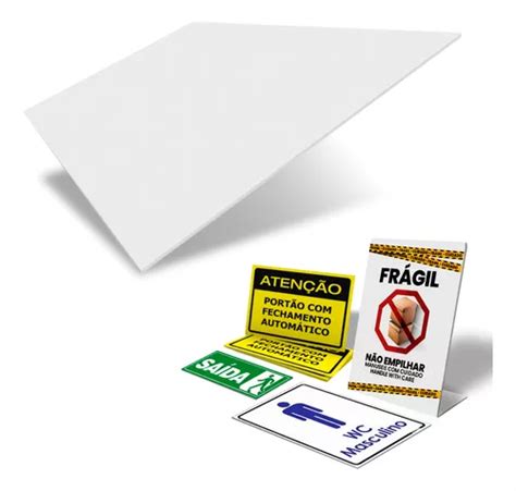 Chapa Placa Ps Poliestireno 1 20m X 60cm 0 50mm Pvc Branco