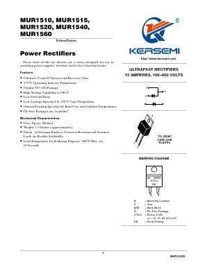 MUR1560G Datasheet PDF - Kersemi Electronic Co., Ltd.