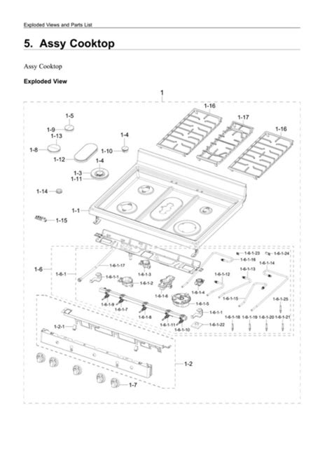 Samsung Nx60a6511ss Aa 00 Free Standing Gas Range Partswarehouse