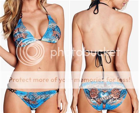 Sinful By Affliction Carmela Women S Swimwear Bikini Sm New