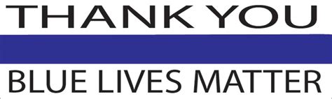 10in X 3in Large Blue Lives Matter Flag Auto Decal Bumper Sticker