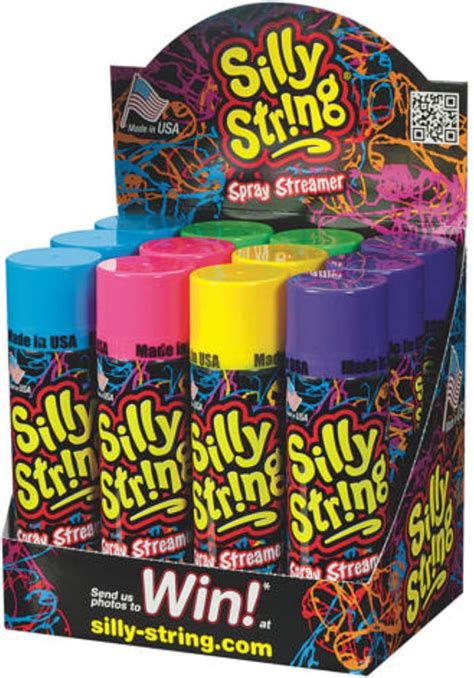 Silly String Spray Streamer (Assorted Colors) (Pack of 12)(3 Oz cans ...