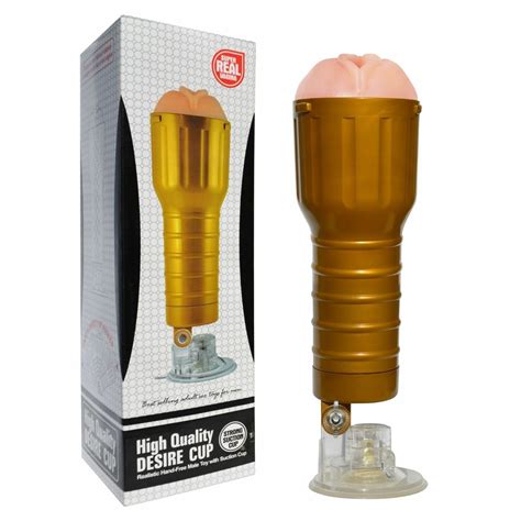 Buy High Grade Silicone Male Aircraft Cup Golden Male Masturbators Soft Realistic Pussy Suction