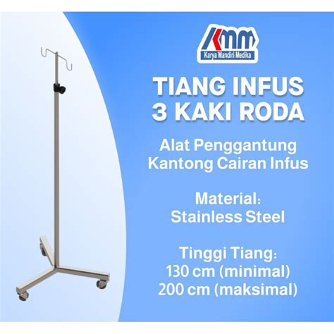 Jual Tiang Infus Roda 3 Stainless Shopee Indonesia