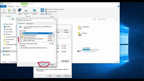 Local Disk C Windows Disk Cleanup Youtube