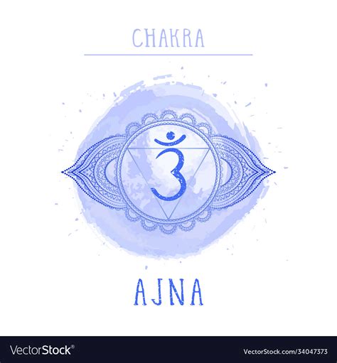 Symbol chakra ajna Royalty Free Vector Image - VectorStock