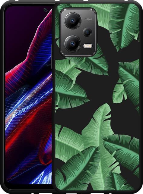 Cazy Hoesje Zwart Geschikt Voor Poco X5 Palm Leaves Bol