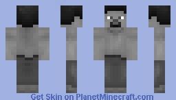 Black and White Steve Minecraft Skin