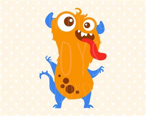 Monster Svg Monster Svg File Funny Monster Svg Funny Monsters Etsy