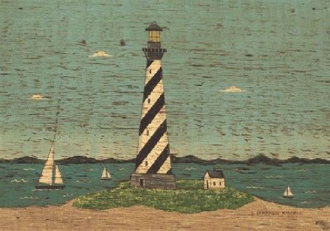 Warren Kimble American B New Jersey 1935 Folk Art Lighthouse II