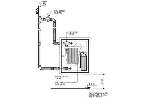 Fire Extinguisher System Design AutoCAD File Download - Cadbull