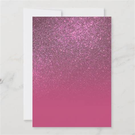 Rose Wine Pink Sparkly Glitter Photo Bridal Shower Invitation Zazzle