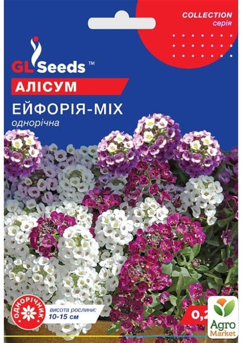 Алиссум "Эйфория" ТМ "GL SEEDS" 0.25г купить почтой в Одессе, Киеве ...