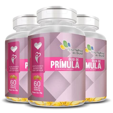 Kit Oleo De Primula Mg Potes Capsulas Cada Flora Nativa