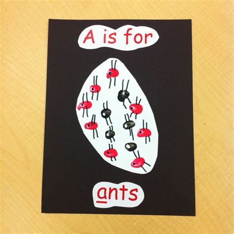 A is for ants handprint pic | Classroom crafts, Preschool crafts ...