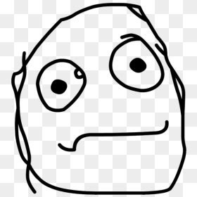 Derp Face Png Clipart - Thinking Meme Face Png, Transparent Png - vhv