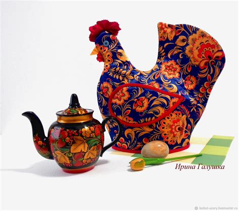 Кухонные наборы: Грелка на чайник ХОХЛОМА, текстильная в интернет ...