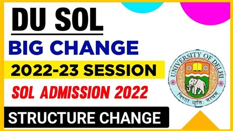 Big Update Big Change In DU SOL Course Structure 2022 23 SOL