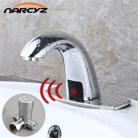 Hot Cold Bathroom Automatic Touch Free Sensor Faucets Water Saving Inductive Electric Water