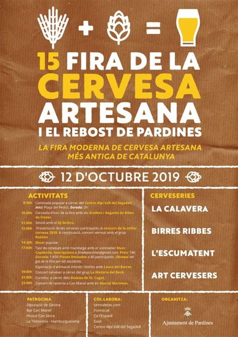 Xv Fira De La Cervesa Artesana I El Rebost De Pardines Web Oficial De