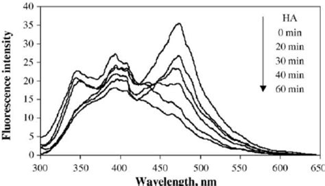 Synchronous Scan Excitation Spectra Of Photocatalytically Oxidized