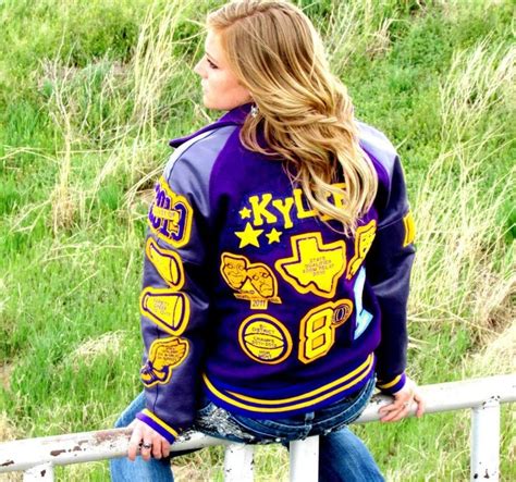 A Way To Show Off Your Letter Jacket In Senior Photographs Letterman Jacket Ideas Varsity