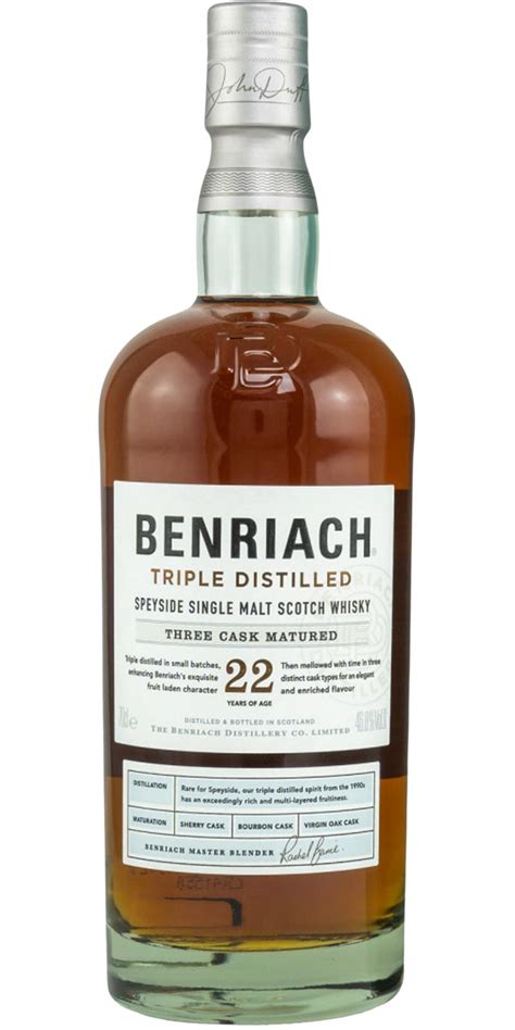 Benriach 22 Years Old Triple Distilled Three Cask Matured 58 OFF