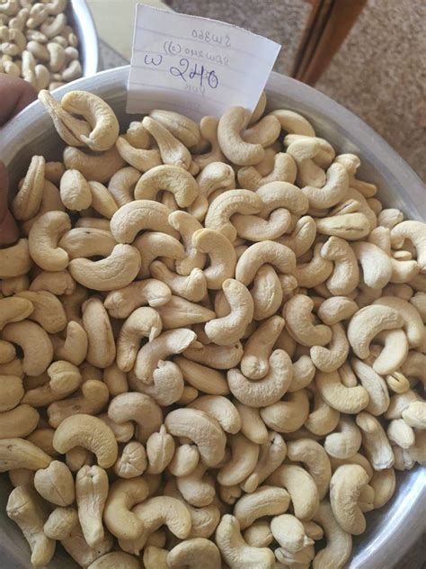 Steamed White Processed Cashew Nuts Grade W W Packaging Size