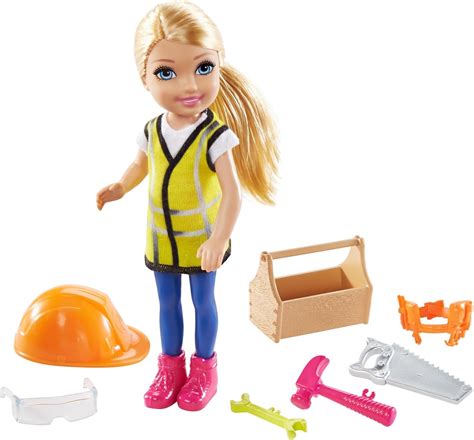 Amazon Barbie Chelsea Can Be Playset With Blonde Chelsea Builder Doll In Hard Hat Tool