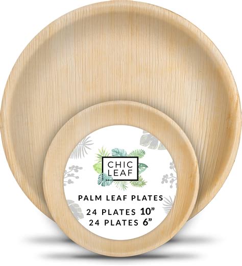 Amazon Palmera Life Palm Leaf Plates And Bamboo Napkin Set