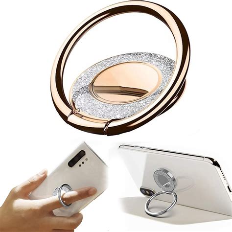 Degrees Phone Fine Flash Ring Holders Metal Finger Phone Stand