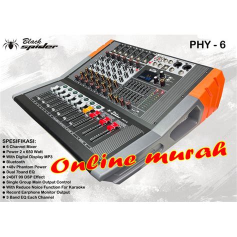 Jual Power Mixer Black Spider Phy Phy Watt X Channel