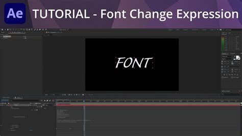 After Effects Tutorial Font Change Expression Youtube